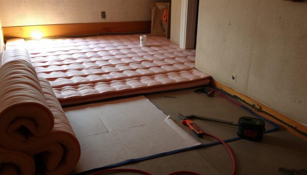 Šildomų grindų izoliacijos įrengimas